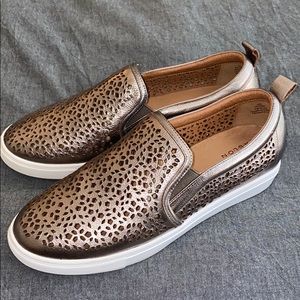 Metallic Rose Gold Sneakers